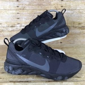Nike React Element 55 Triple Black Men's Running Shoe